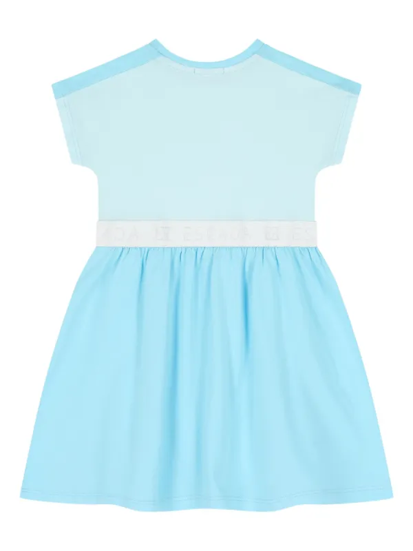 Escada Kids logo-print Dress | Blue | FARFETCH GE