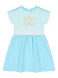 Escada Kids logo-print dress - Blue