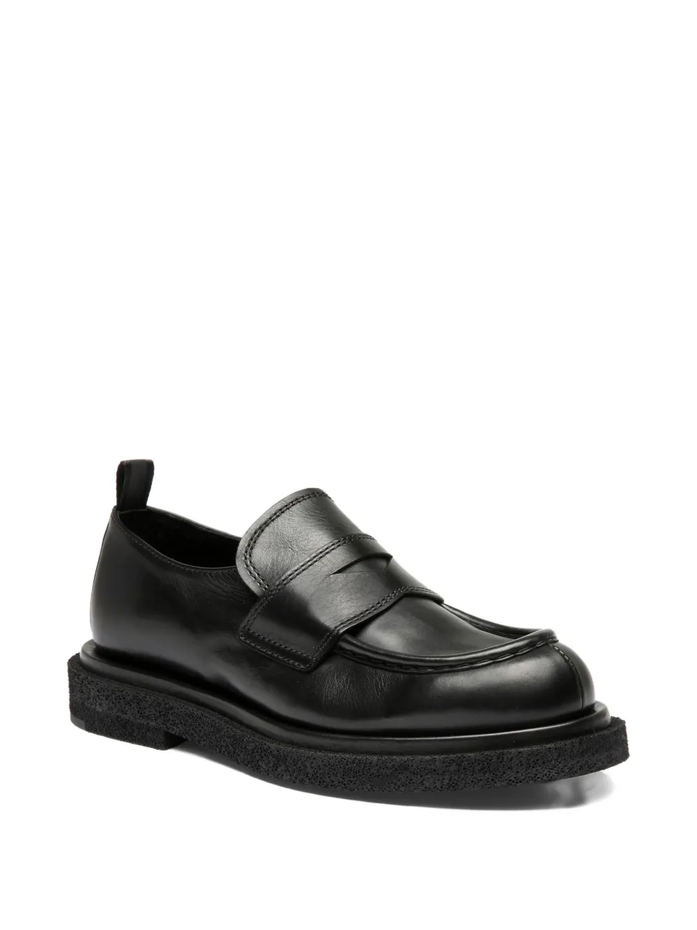 Officine Creative Wisal leren penny loafers Zwart