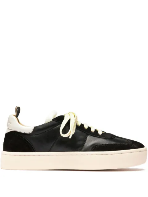 Officine Creative Kombined suede platform sneakers