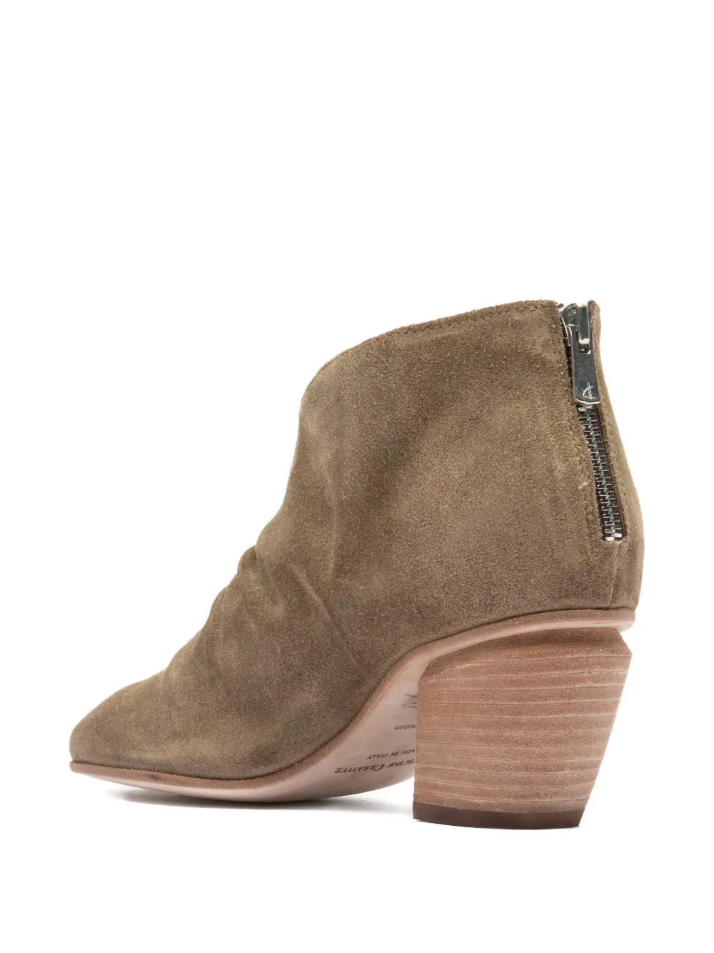 Officine Creative Severine 028 laarzen met puntige neus en ruches Beige