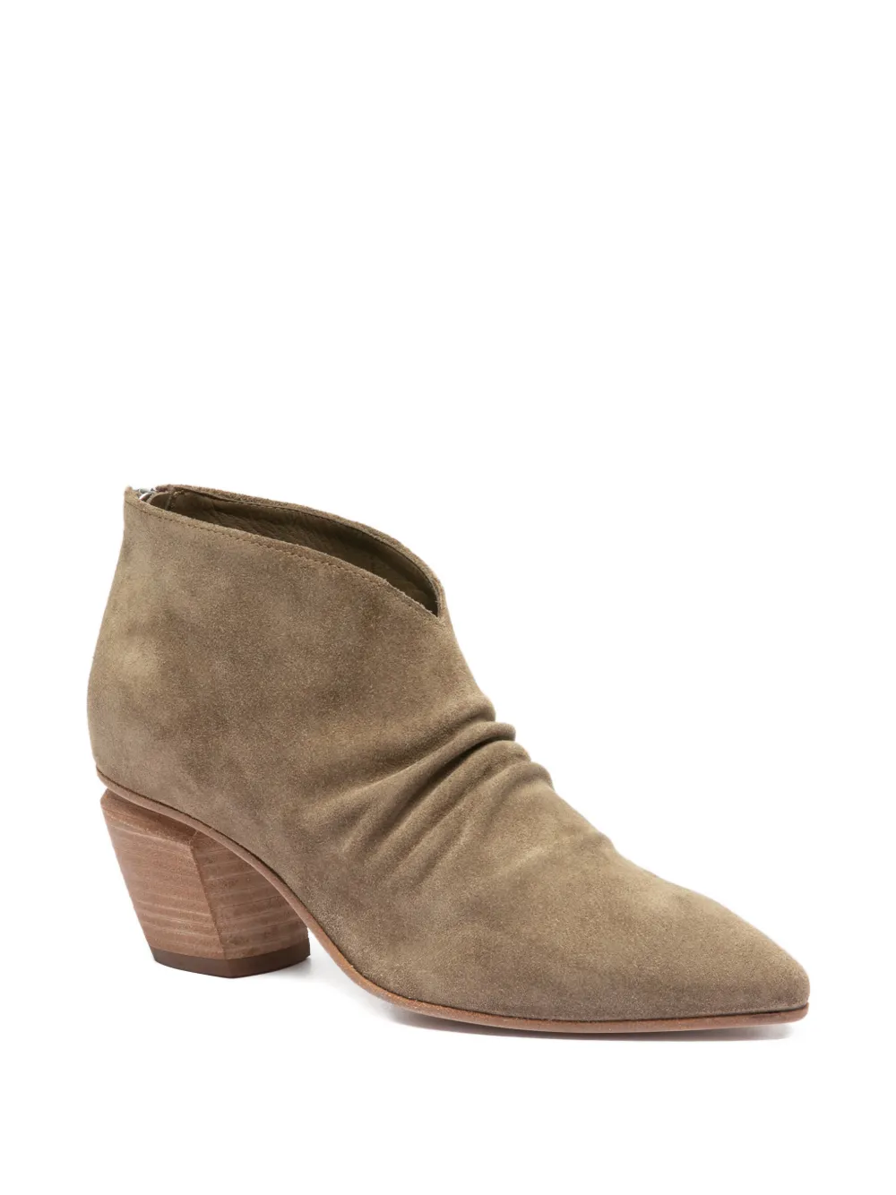 Officine Creative Severine 028 laarzen met puntige neus en ruches Beige