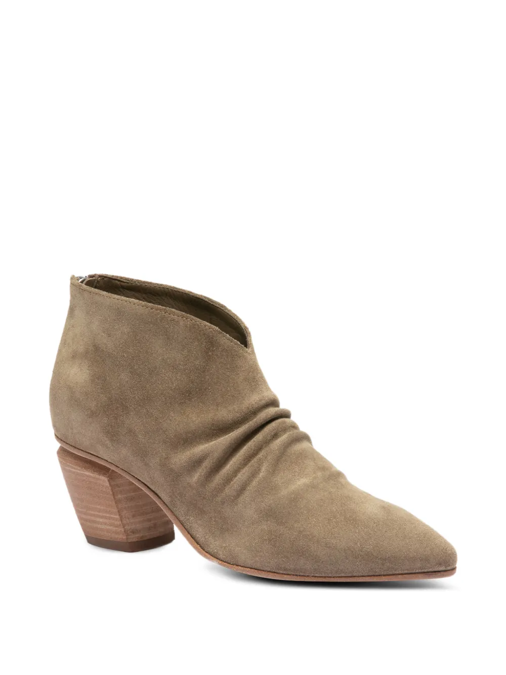  Officine Creative Severine 028 Pointed-toe Ruched Boots - Neutrals 