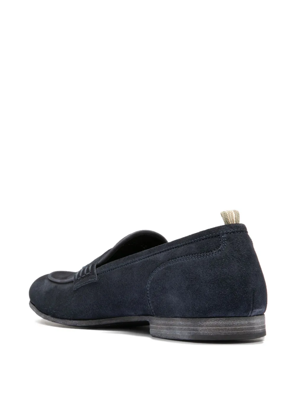 Officine Creative Penny suède loafers met stiksel Blauw