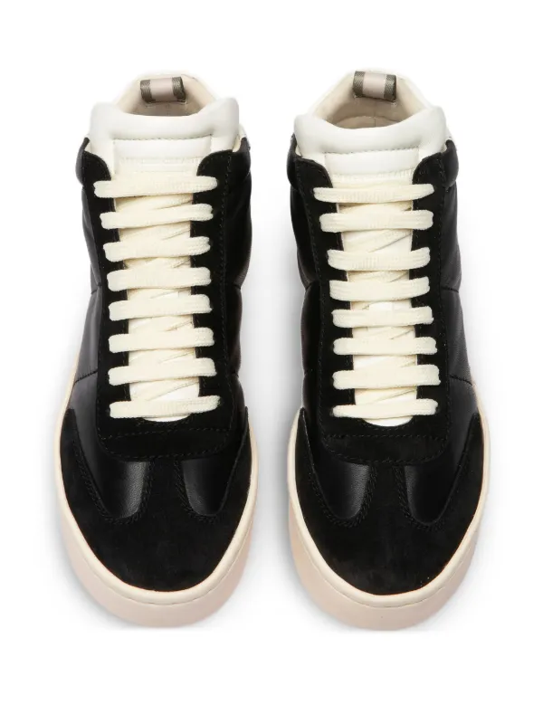 Officine Creative Leather Sneakers | Black | FARFETCH JO