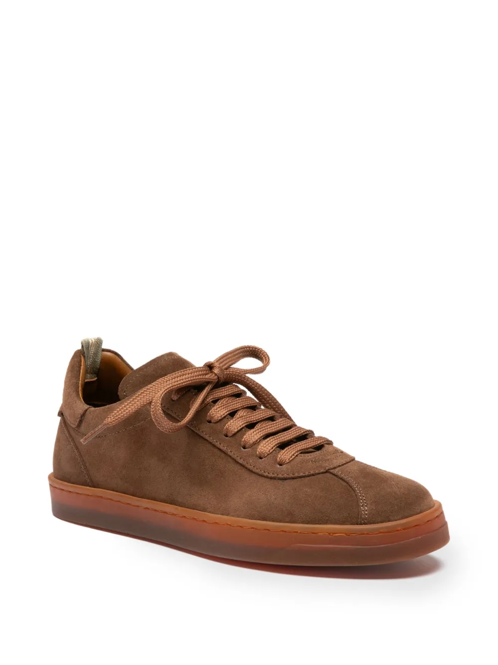 Officine Creative lace-up suede trainers Brown