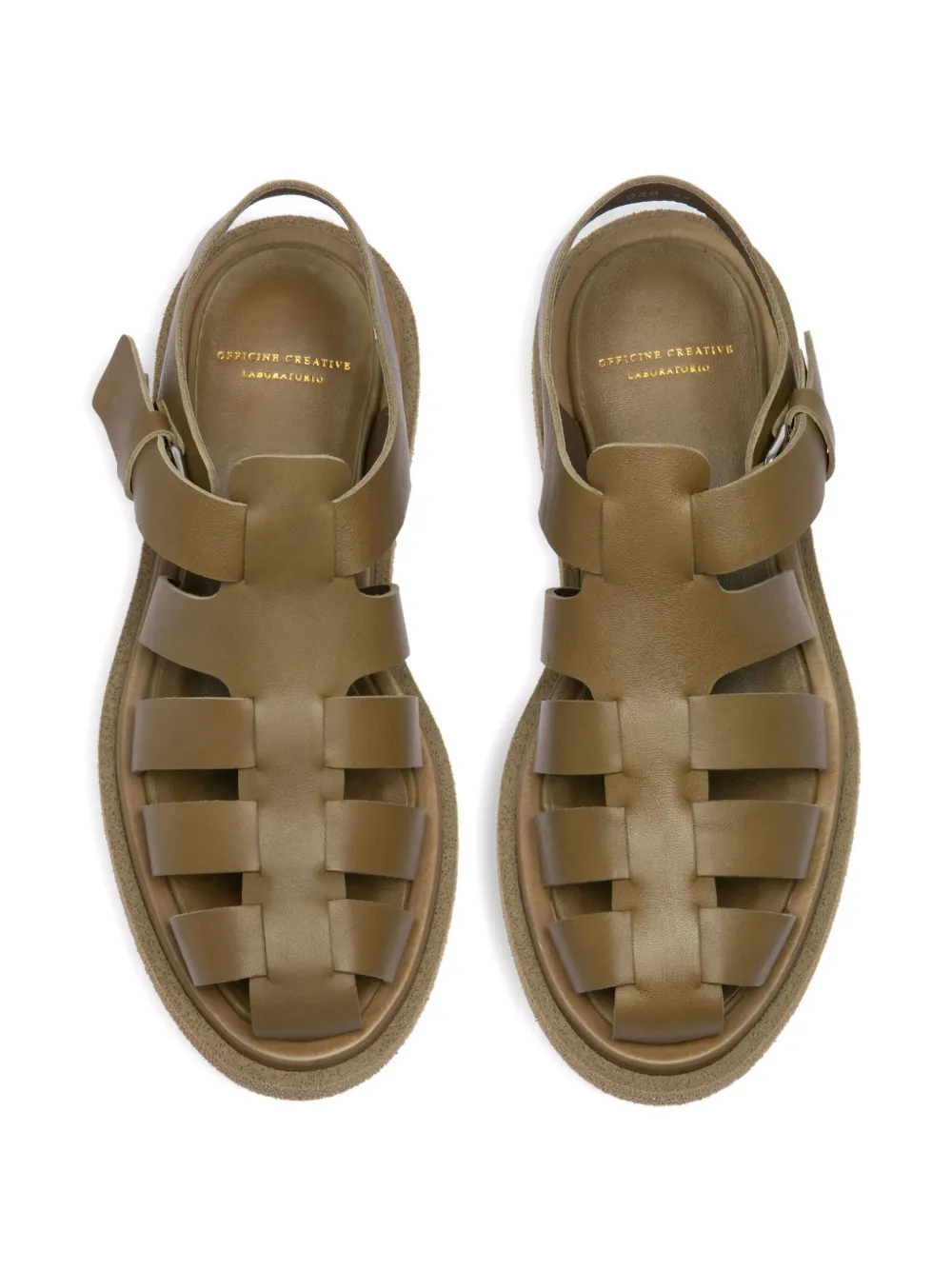 Officine Creative Wisal 030 Round-toe Sandals In Green