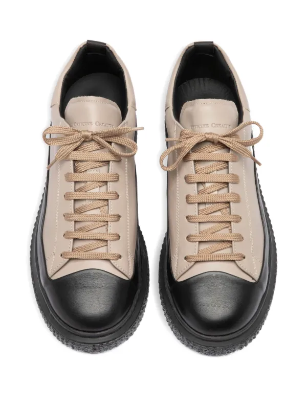 Officine Creative Krace 018 Leather lace-up Sneakers | Neutrals