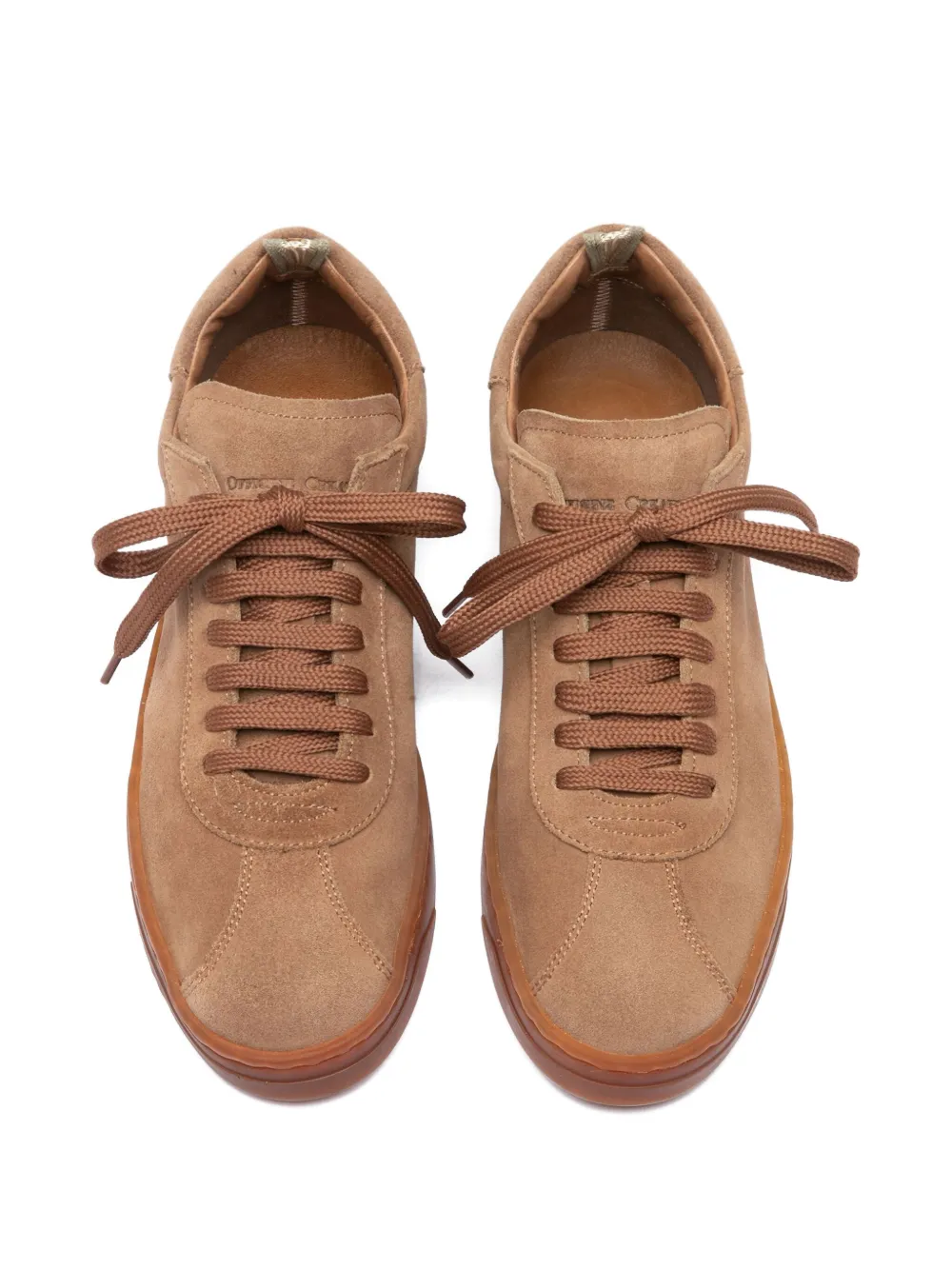 Officine Creative Karma suede lace-up sneakers Brown