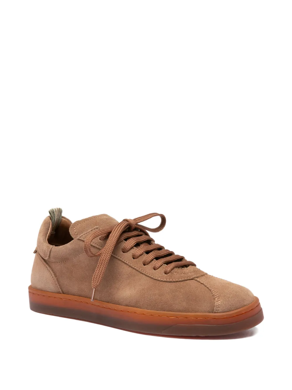 Officine Creative Karma suede lace-up sneakers Brown