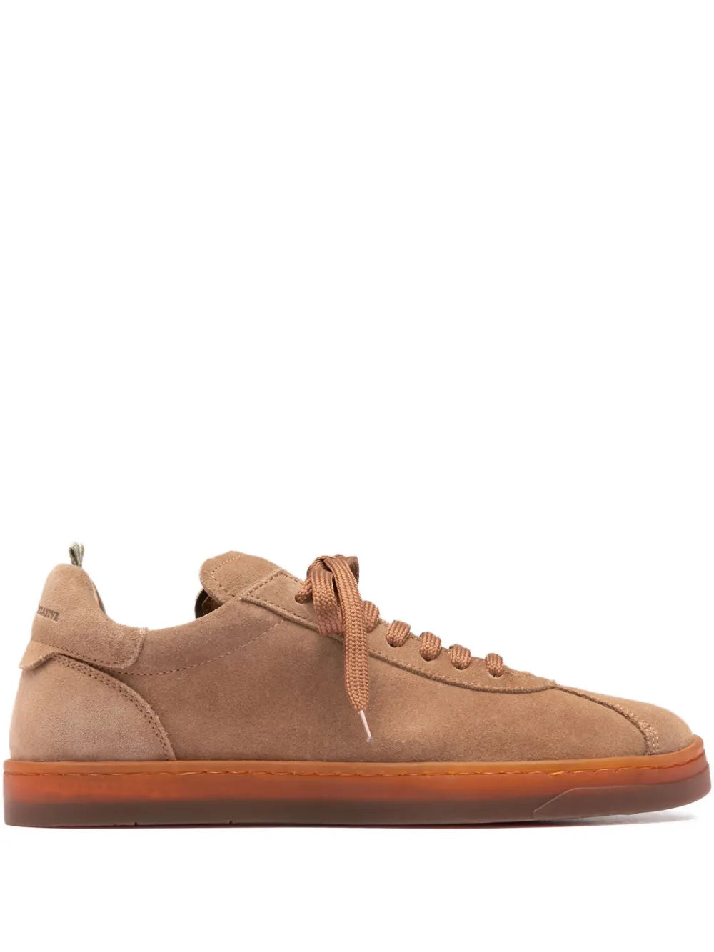 Officine Creative Karma suede lace-up sneakers Brown