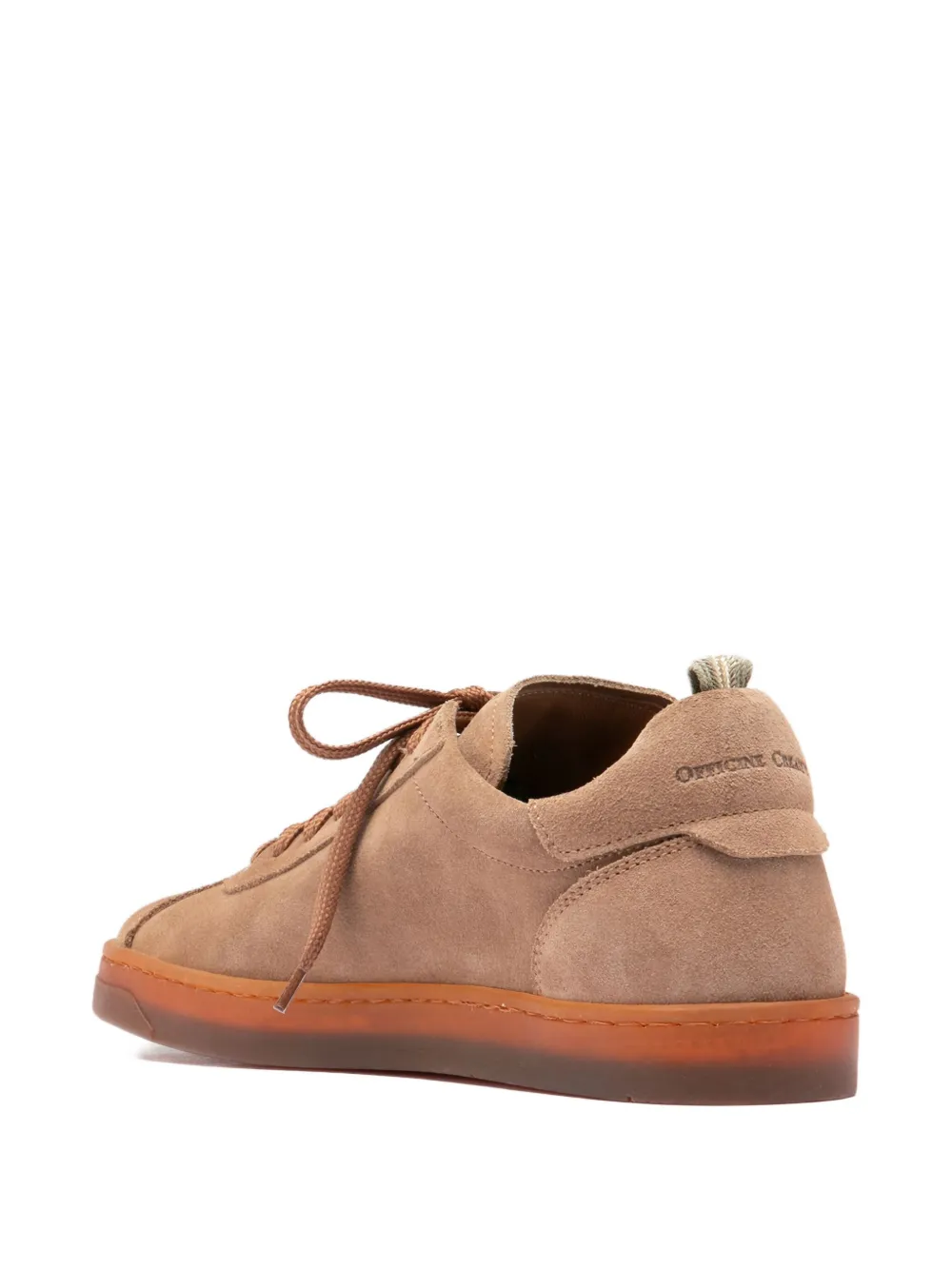 Officine Creative Karma suede lace-up sneakers Brown