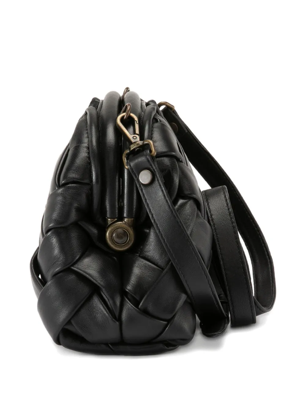 Officine Creative Helen woven tote bag - Zwart