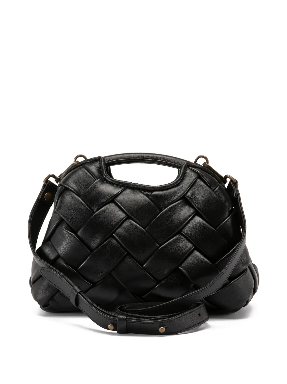 Officine Creative Helen geweven shopper Zwart