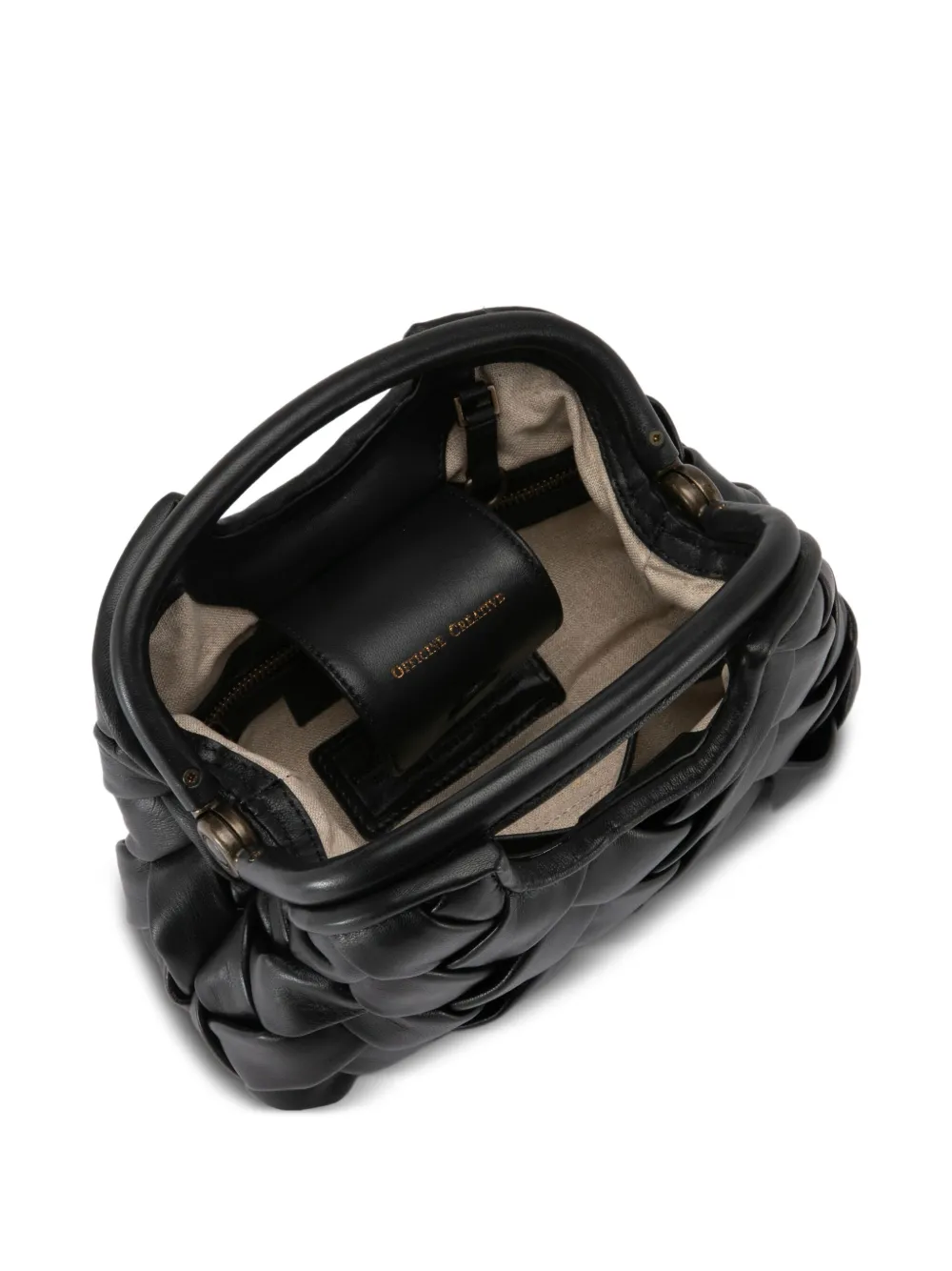 Officine Creative Helen geweven shopper Zwart