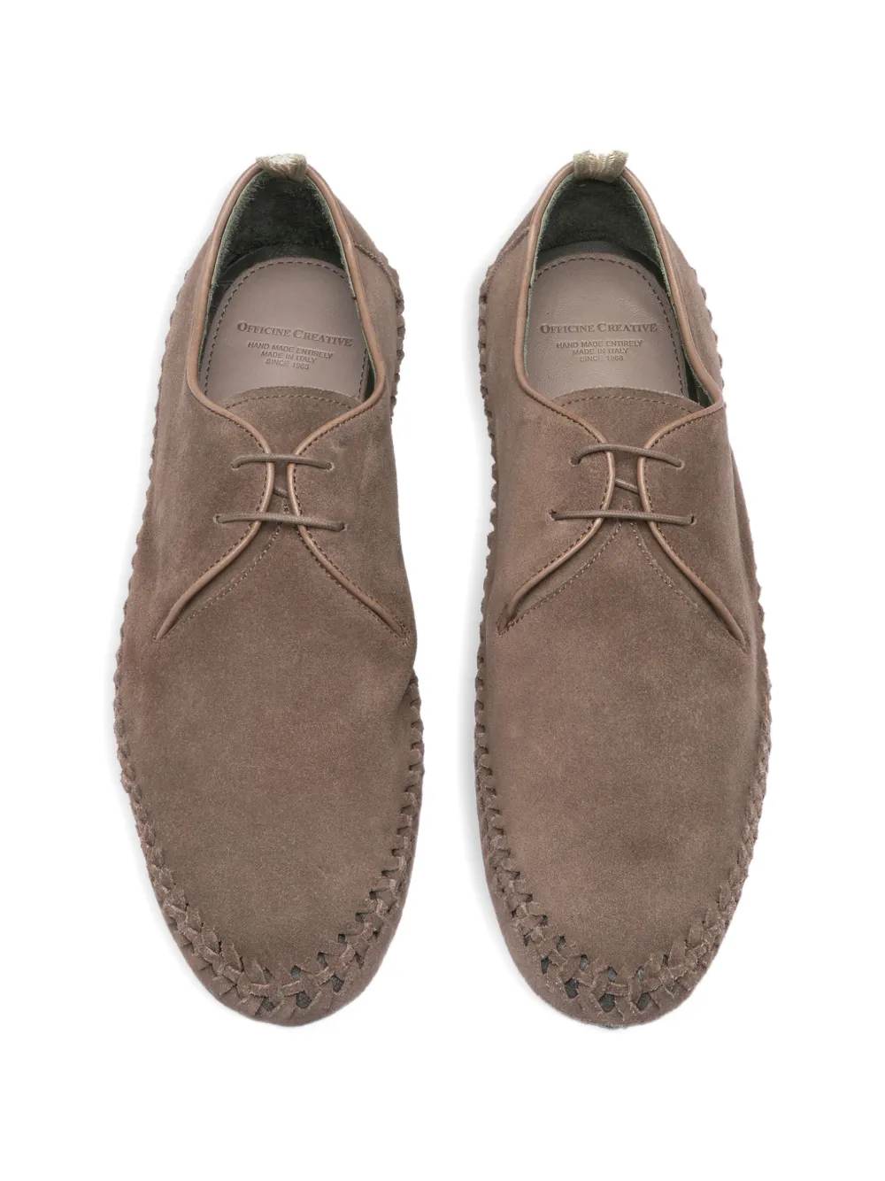 Officine Creative Nazar 005 suède derby schoenen Bruin