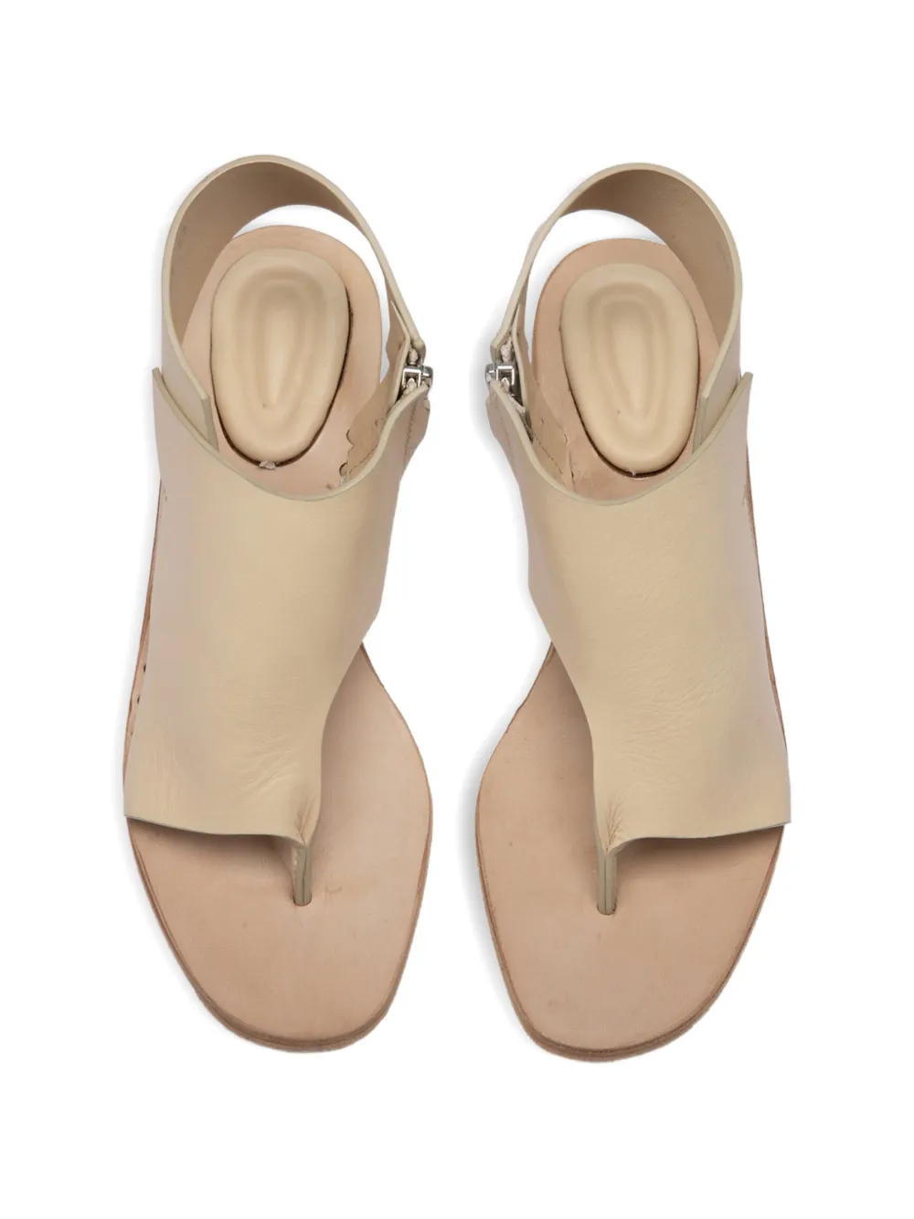 Officine Creative Stacie open-toe leather sandals Beige