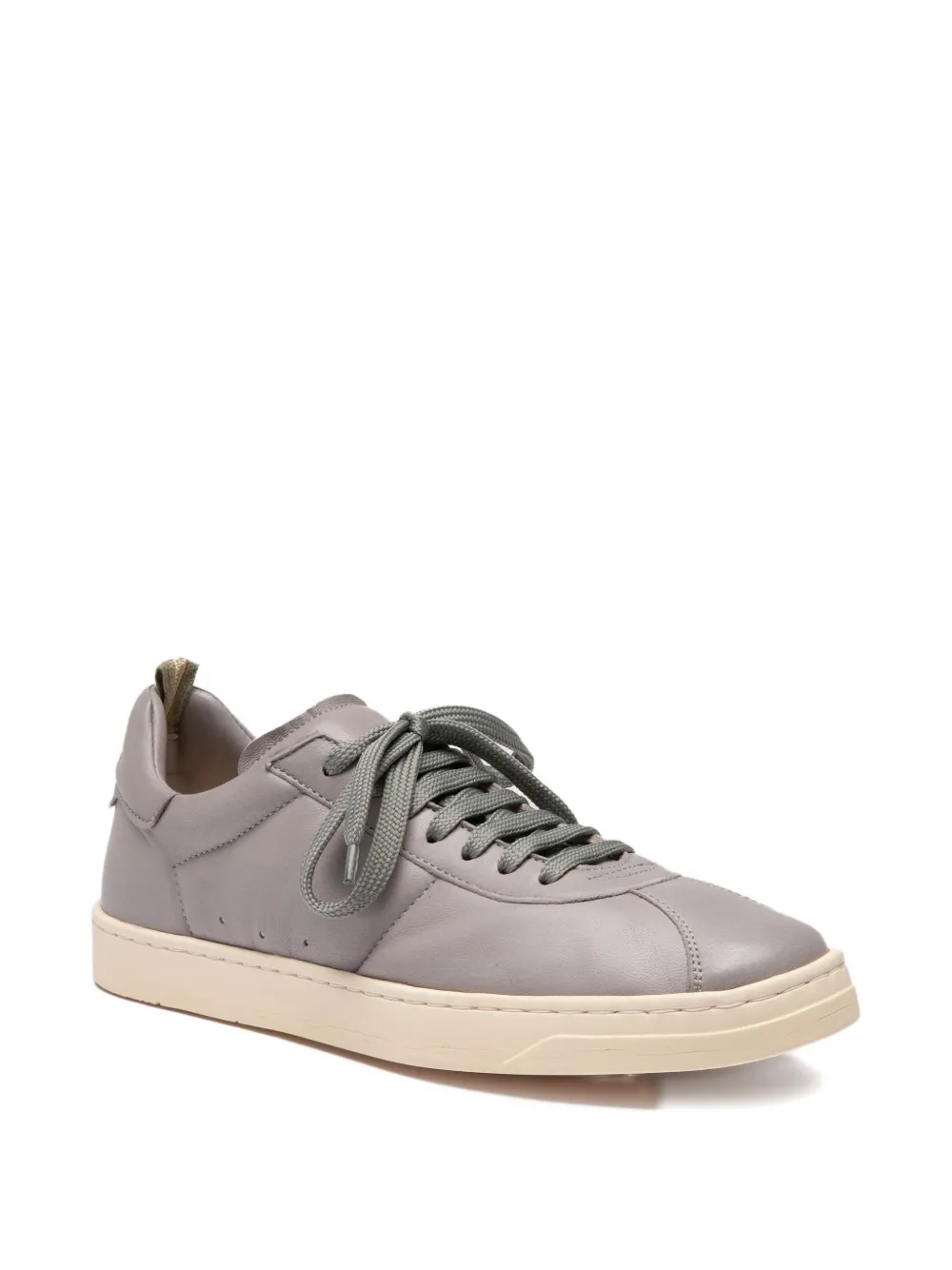 Officine Creative Karma leather lace-up sneakers Grijs