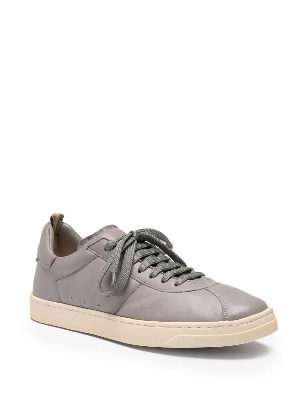 Officine Creative Karma leather lace-up sneakers Grey