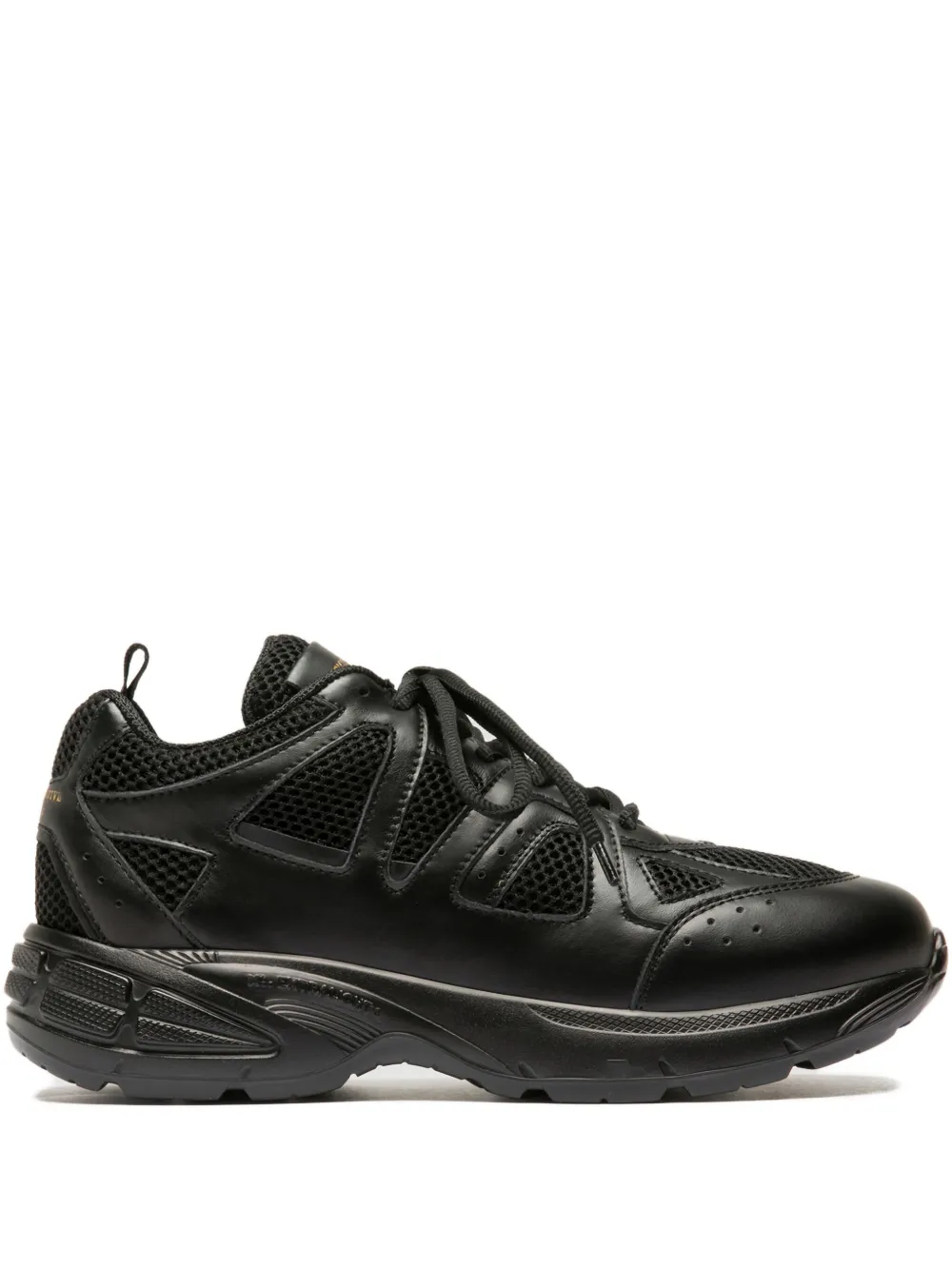 Officine Creative Leren sneakers met mesh Zwart