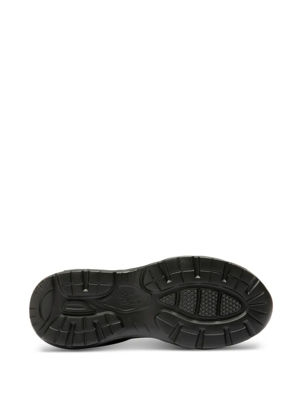 Officine Creative Leren sneakers met mesh Zwart