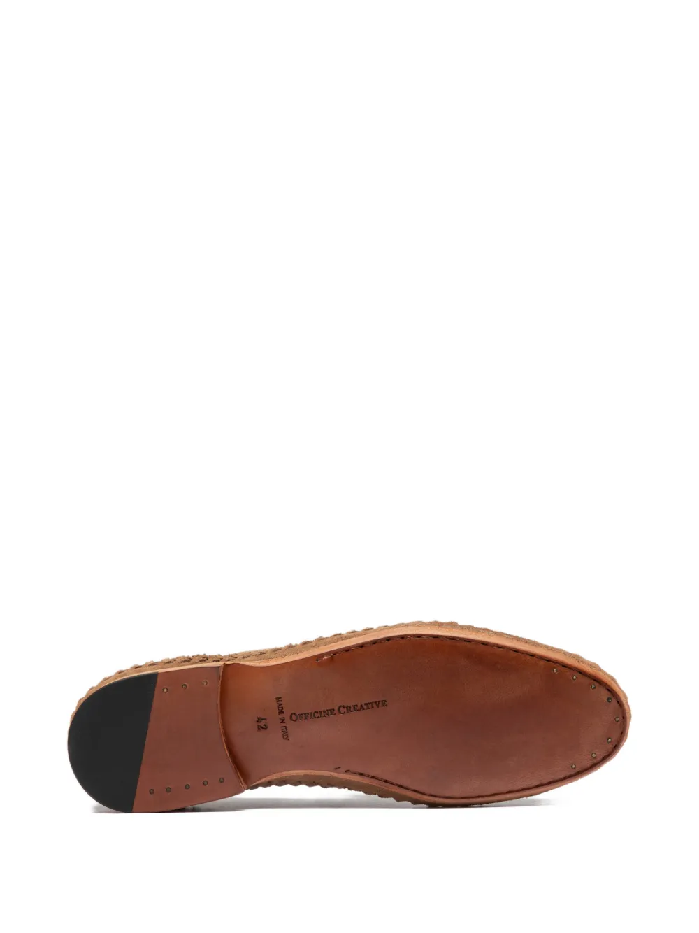 Officine Creative Nazar 001 loafers met geweven detail Bruin