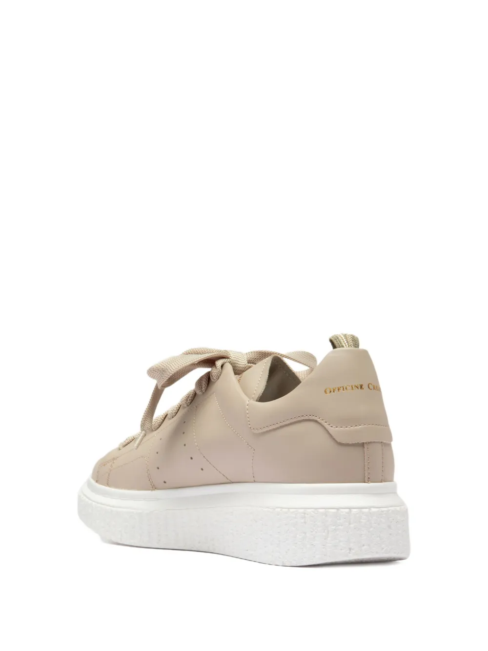 Officine Creative Sneakers met plateauzool Beige