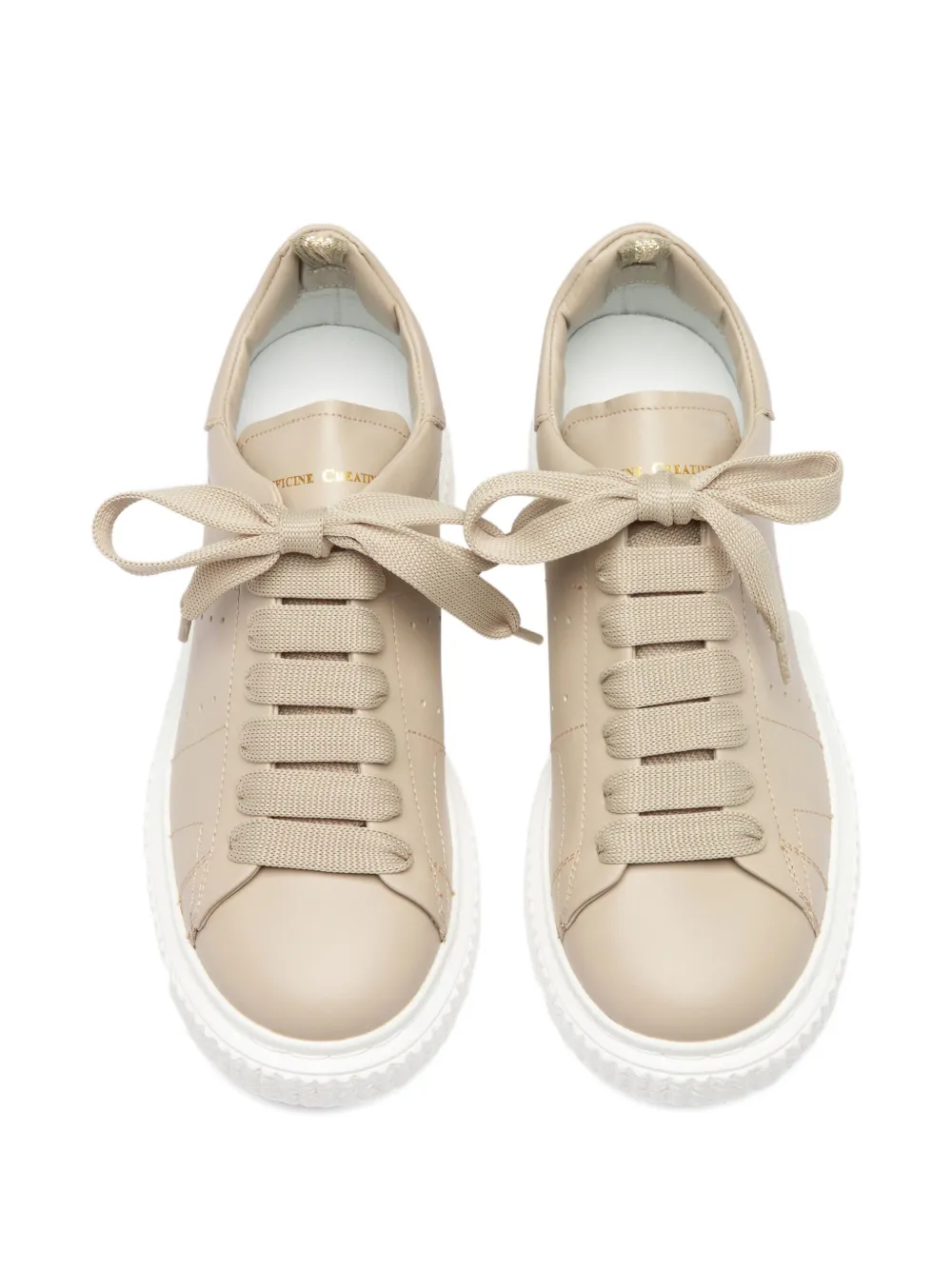 Officine Creative Sneakers met plateauzool Beige