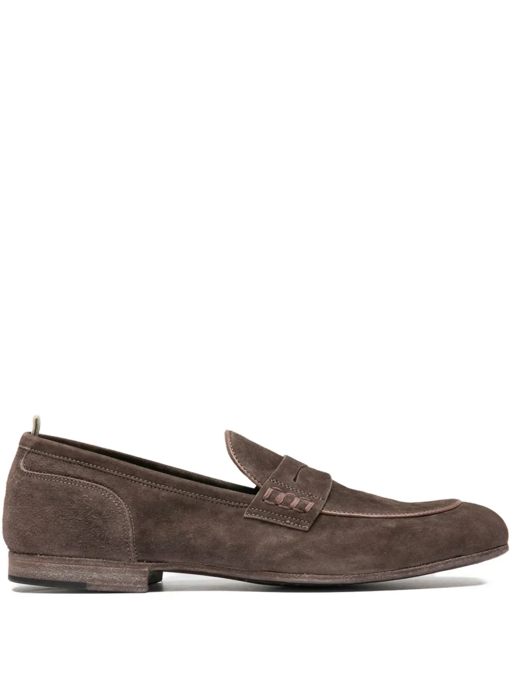Officine Creative suede penny loafers Brown