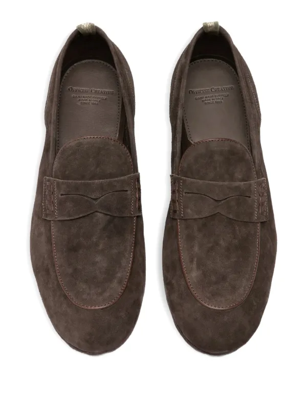 Officine Creative スエード ペニーローファー | ブラウン