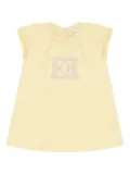 Escada Kids logo-detail dress - Yellow
