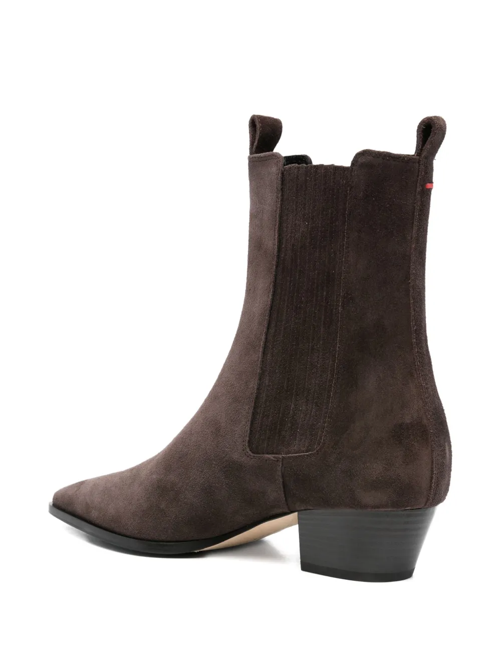 Aeyde 50mm Agata Pointed-toe Boots In Brown