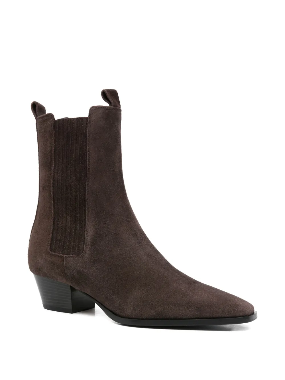 Aeyde 50mm Agata Pointed-toe Boots In Brown