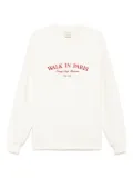 WALK IN PARIS logo-embroidered sweatshirt - Neutrals