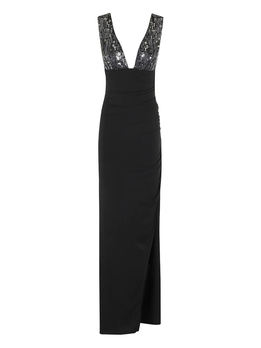 sequin-embellished evening dress