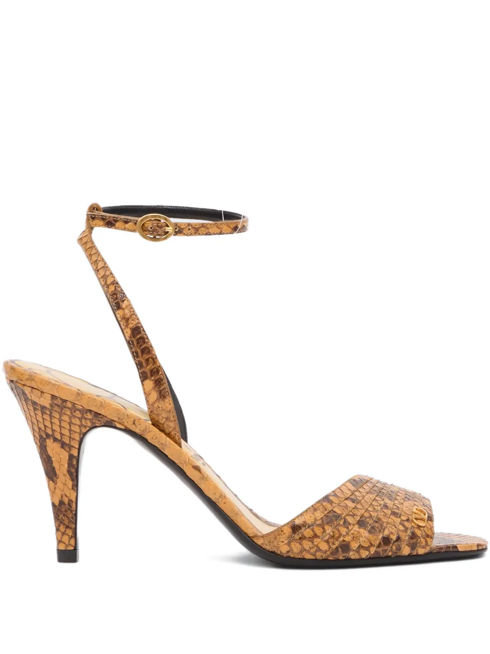 Valentino Garavani 85mm snakeskin sandals Orange