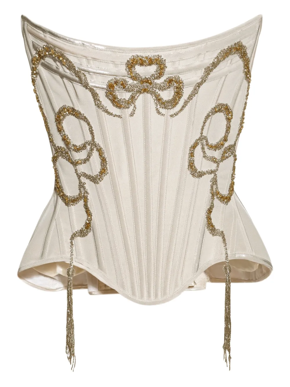 Wiederhoeft bead-embellished corset | White | Image 1