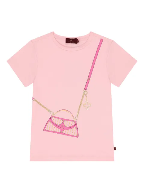 Aigner Kids تيشيرت بشنطة شعار الماركة