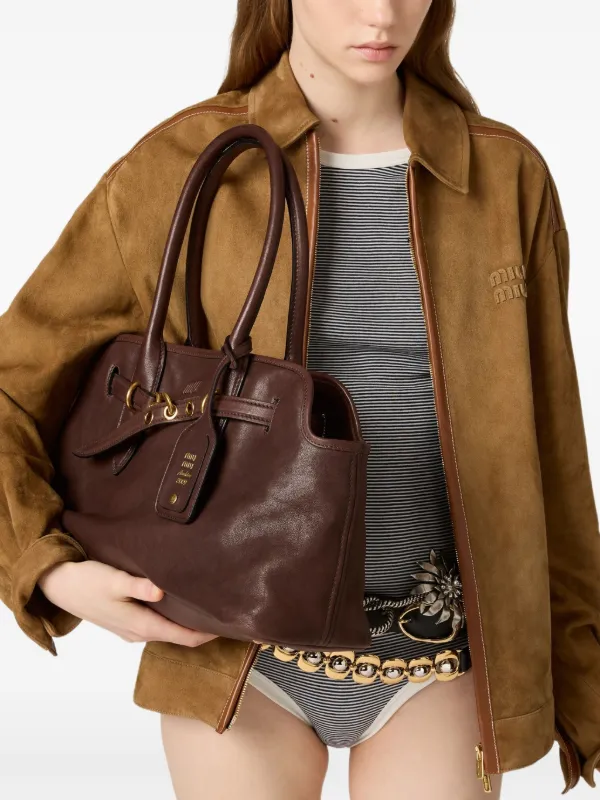 Miu Miu スエード ジャケット | ブラウン | FARFETCH JP