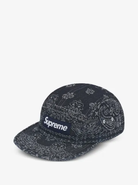 Supreme bandana-jacquard denim cap
