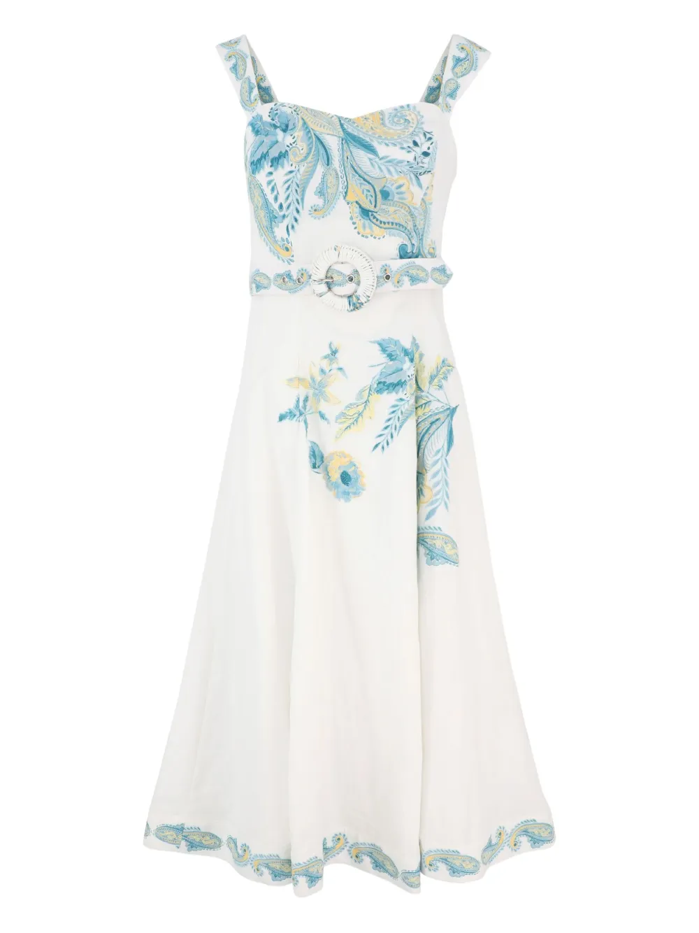 Hemant And Nandita robe à motif cachemire | blanc | Image 1