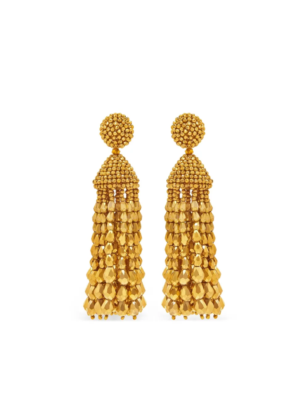 Oscar de la Renta ビーズピアス - ゴールドトーン Oscar de la Renta ビーズピアス - ゴールドトーン