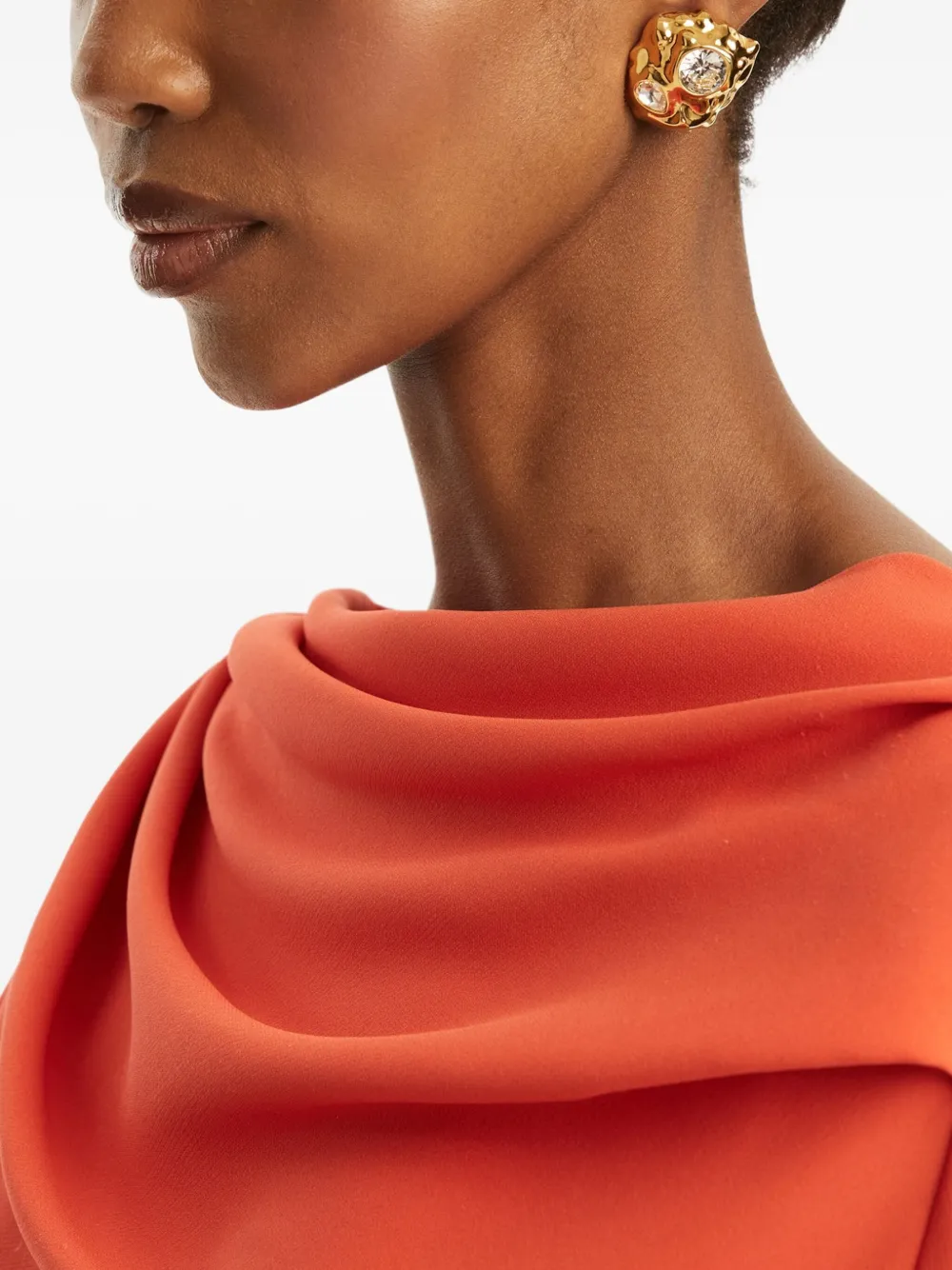 Oscar De La Renta Textured Clip-on Earrings