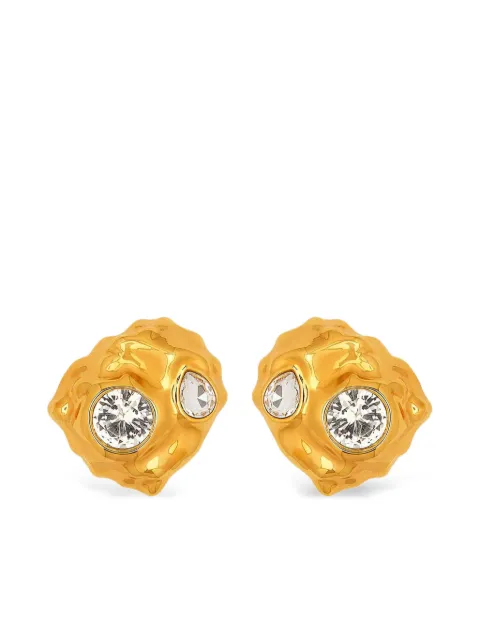Oscar de la Renta textured clip-on earrings