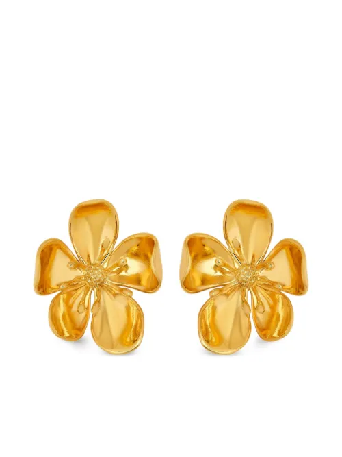 Boucles d'oreilles fleurs - Oscar de la Renta - Modalova