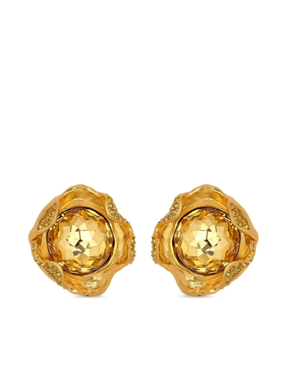 Oscar de la Renta Crystal Nest ピアス - ゴールドトーン Oscar de la Renta Crystal Nest ピアス - ゴールドトーン