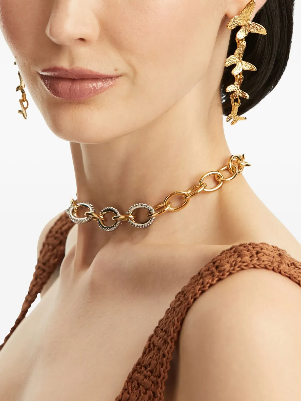 Oscar de la Renta Butterfly oorbellen - Goud