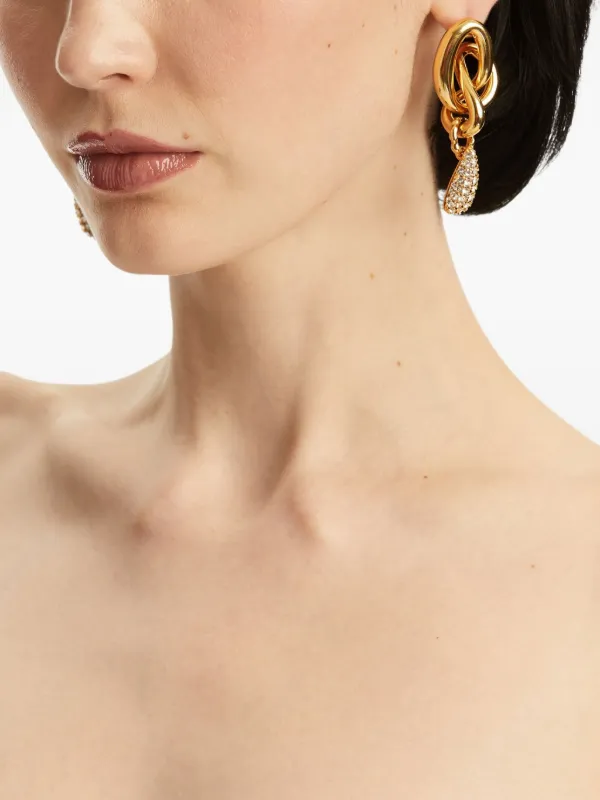 Oscar De La Renta crystal-embellished Earrings | Gold | FARFETCH