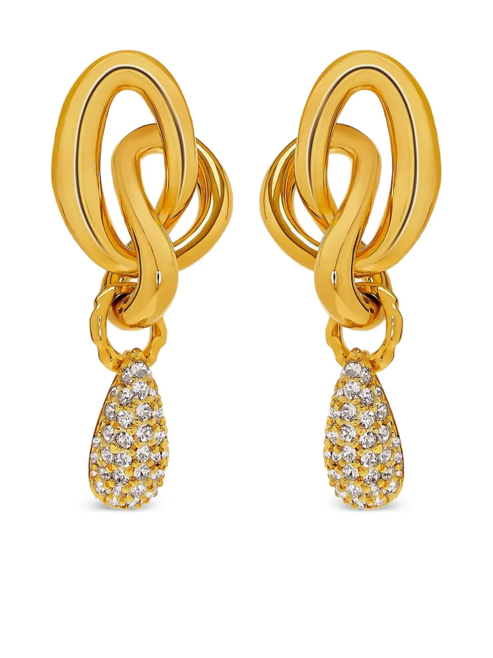 Oscar de la Renta クリスタル ピアス - ゴールドトーン Oscar de la Renta クリスタル ピアス - ゴールドトーン