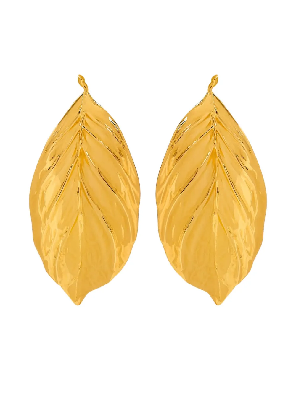 Oscar de la Renta Orecchini Leaf grandi - Oro